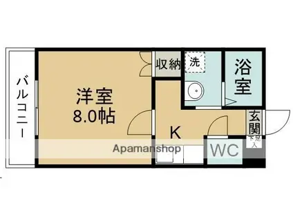 はまなすガーデンハウス(1K/3階)の間取り写真