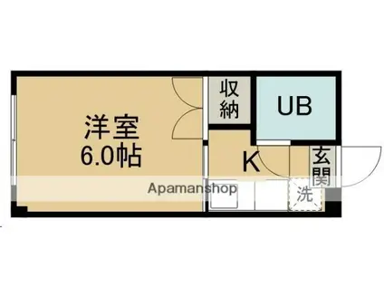 アーバンハイツ向山(1K/2階)の間取り写真