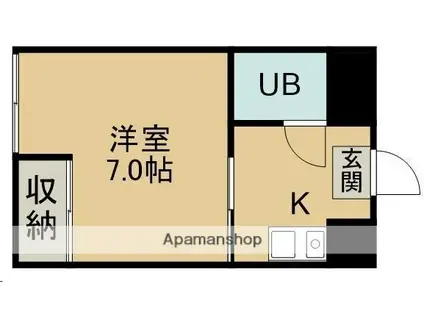 グリーンフィールドハウス(1K/2階)の間取り写真