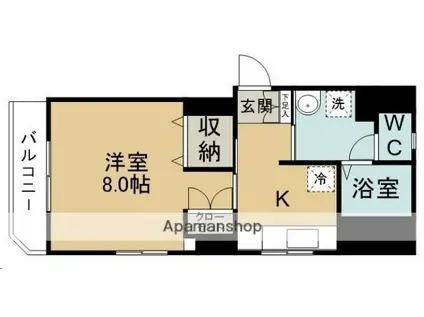 クリエートハイツ南大野田(1K/2階)の間取り写真