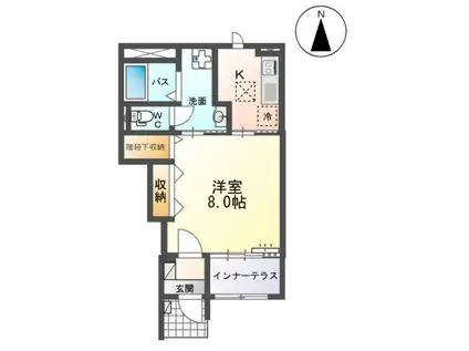 イーストコーポⅡ(1K/1階)の間取り写真