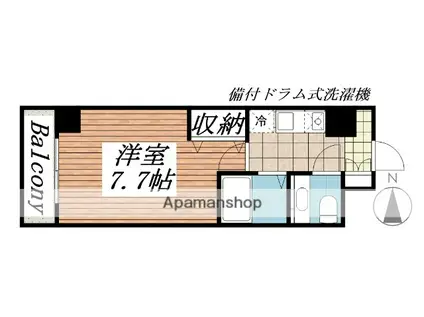 HF愛宕橋レジデンス(1K/5階)の間取り写真