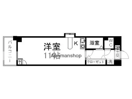 ベルビュー支倉(ワンルーム/4階)の間取り写真