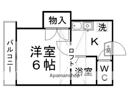 ユーパレス桜ケ丘(1K/2階)の間取り写真