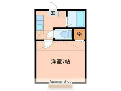 トゥインクルコート富沢(1K/1階)の間取り写真