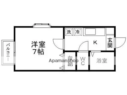 ファミールハイツ(1K/1階)の間取り写真