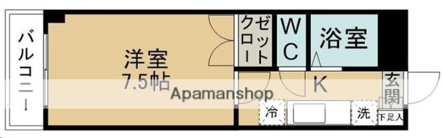 アタゴドミトリーみずほ台(1K/3階)の間取り写真
