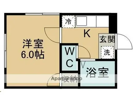 AZUR葉山(1K/2階)の間取り写真