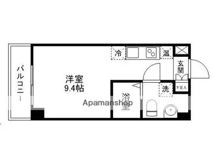 翔・北根(ワンルーム/4階)の間取り写真