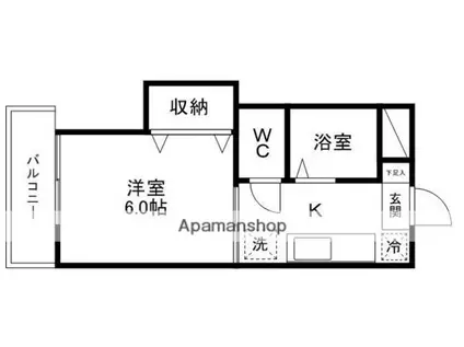 コーポ山本(1K/2階)の間取り写真