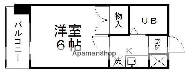 ベルシティ苦竹(1K/4階)の間取り写真