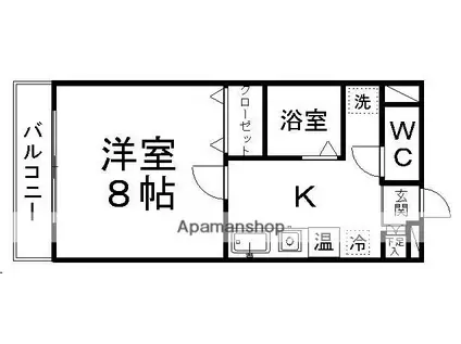 セクターズ荒巻 2号棟(1K/3階)の間取り写真