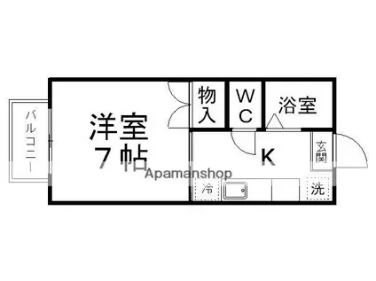 アーバンライフ黒松(1K/2階)の間取り写真