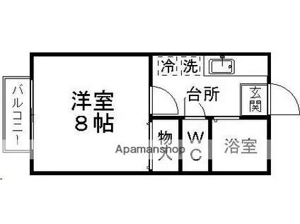 グリーンメゾン旭(1K/1階)の間取り写真