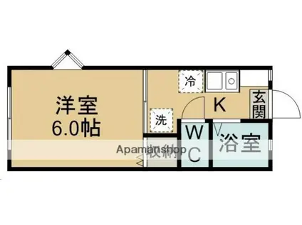 チェリーヒルズ(1K/1階)の間取り写真