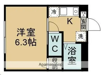 ドリームハイツ(1K/1階)の間取り写真