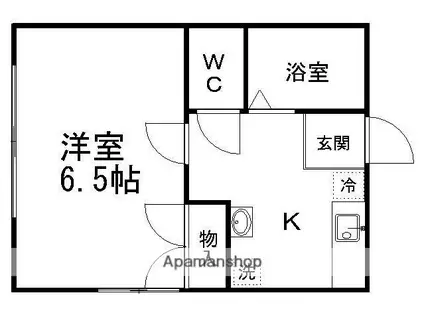 サニーライフ水の森(1K/2階)の間取り写真