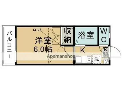 パレスNANA(1K/2階)の間取り写真