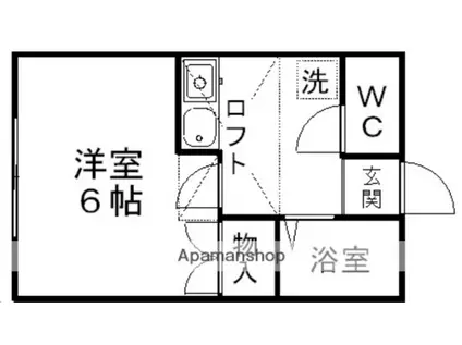 グレートハイツ双葉ケ丘(1K/1階)の間取り写真