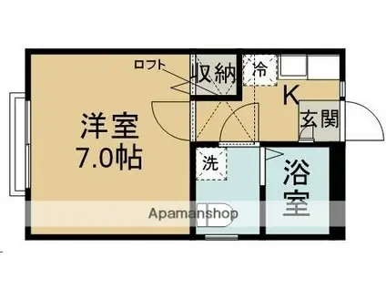 エクセルシャトー堤町(1K/2階)の間取り写真