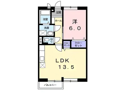 コーポ早坂(1LDK/2階)の間取り写真