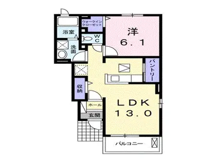 ベル エポック(1LDK/1階)の間取り写真