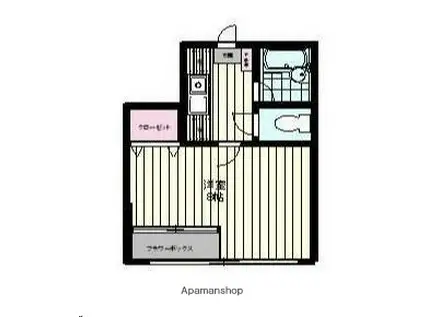 プランドビル土樋(1K/3階)の間取り写真