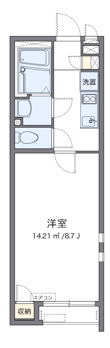 クレイノ桜館(1K/2階)の間取り写真