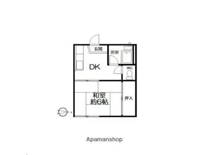 CASUMISO(1DK/1階)の間取り写真