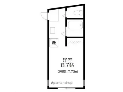 長屋アパートメントHACHI(ワンルーム/2階)の間取り写真