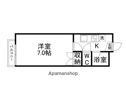 チェリーコーポⅤ(1K/1階)の間取り写真