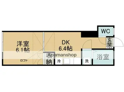 セレッソ(1DK/1階)の間取り写真