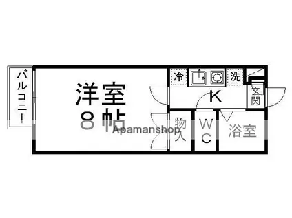 リューレントホンゴウⅠ(1K/2階)の間取り写真
