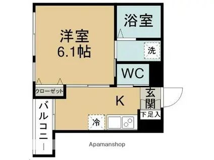 プレジオ黒松(1K/1階)の間取り写真