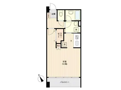 LA DOUCEUR榴ヶ岡(ワンルーム/6階)の間取り写真