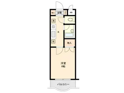 CITY SPIRE仙台(1K/3階)の間取り写真