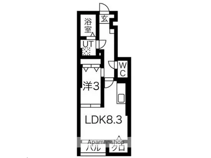 RARA PLAZA(1LDK/1階)の間取り写真