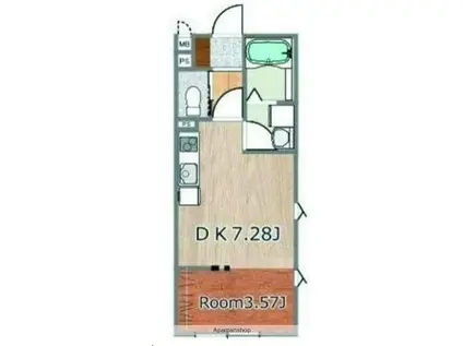 LE PRINTEMPS (1DK/3階)の間取り写真