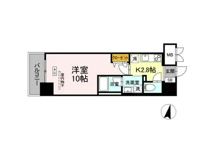 BULL HOUSE(1K/4階)の間取り写真