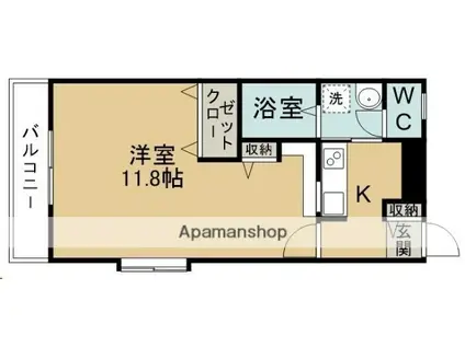 GRAND CROIX(1K/1階)の間取り写真