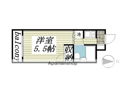 メゾン・ド・サンパティー(ワンルーム/2階)の間取り写真