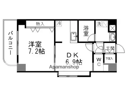 サーティラブ(1DK/3階)の間取り写真