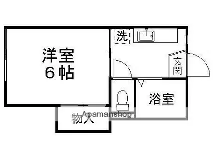 ピースフル立町 B棟(1K/1階)の間取り写真