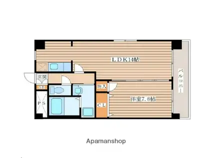 パームクレスト高森(1LDK/1階)の間取り写真