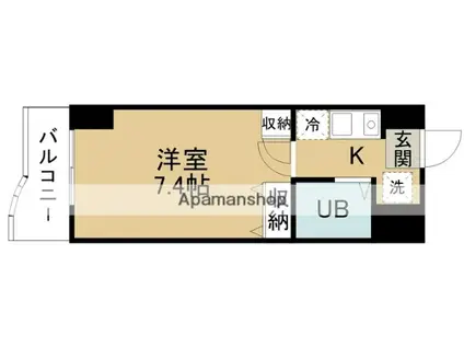 ランドマーク支倉(1K/5階)の間取り写真