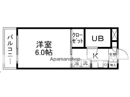 プチレジョン柏木(1K/2階)の間取り写真
