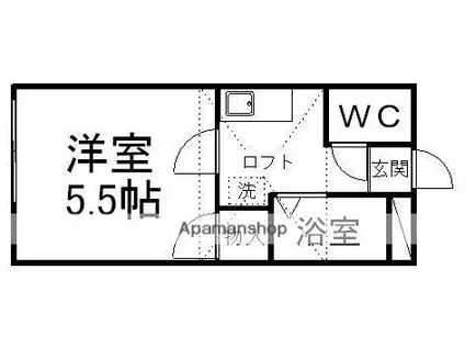 ドウェリング斎藤7(1K/1階)の間取り写真