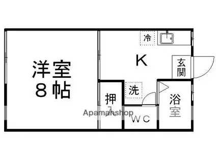 PALハイツ(1K/1階)の間取り写真