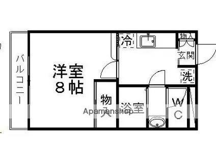 通町グリーンハイム(1K/1階)の間取り写真