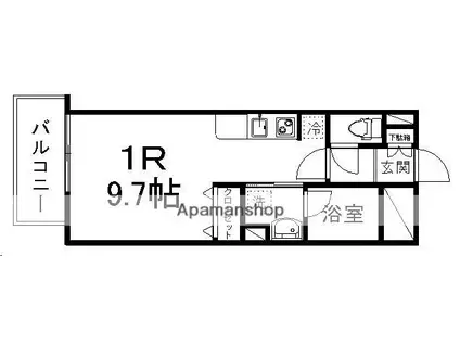 アーバンプラザ立町(ワンルーム/6階)の間取り写真